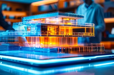 Modèle BIM 3D illustrant les niveaux de détail LOD d'une structure