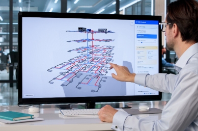 Modèle BIM 3D illustrant les niveaux de détail LOD d'une structure