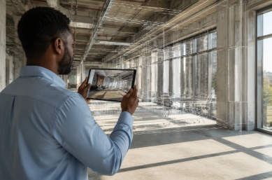Modèle BIM 3D illustrant les niveaux de détail LOD d'une structure